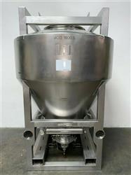 Image 1800 Liter LB BOHLE IBC Powder Blending Tank with Pneumatic Bottom Valve - Stainless Steel  - 1 from Bid-on-Equipment.com