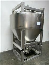 Image 1800 Liter LB BOHLE IBC Powder Blending Tank with Pneumatic Bottom Valve - Stainless Steel  - 2 from Bid-on-Equipment.com