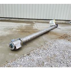 Image Tubular Screw Conveyor with 13ft Long Feed Auger - Stainless Steel  - 3 from Bid-on-Equipment.com