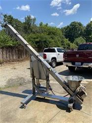 Image 5in Diameter X 10ft Long ALL FILL Portable Inclined Screw Conveyor - Model ISF, Stainless SteelED STAINLESS STEEL SCREW CONVEYOR, MODEL ISF - 5 from Bid-on-Equipment.com