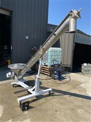 Image 5in Diameter X 10ft Long ALL FILL Model ISF Portable Inclined Screw Conveyor - Stainless Steel - 2 from Bid-on-Equipment.com