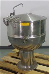 Image 40 Gallon GROEN PT-40 Stationary Direct Steam Kettle with Stainless Steel Cover, T&S Faucet - 3 from Bid-on-Equipment.com