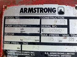 Image 50 HP ARMSTRONG Water Pump - 1122 GPM at 127ft of Water Head, Model 8 X 6 X 13 - 4 from Bid-on-Equipment.com