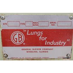 Image 75 HP GENERAL BLOWER COMPANY Industrial Centrifugal Fan - Type AH, Size 19  - 5 from Bid-on-Equipment.com