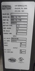 Image GENERAL BATTERY MX3-18-775 Battery Charger - 2 from Bid-on-Equipment.com