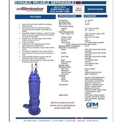 Image GPM INC. SBLH6S40-6T4 Eiminator Heavy Duty Submersible Low Head Slurry Pump  - 2 from Bid-on-Equipment.com