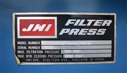 Image JWI Gasketed Recessed Plate Filter Press  - 11 from Bid-on-Equipment.com
