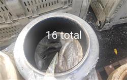 Image Lot of 22 Rear Forklift Tires for a Nissan, Orca PL Grey 16.25 X 5.98 X 11.25 - 1 from Bid-on-Equipment.com