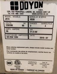 Image DOYON JA14 Oven - 2 from Bid-on-Equipment.com