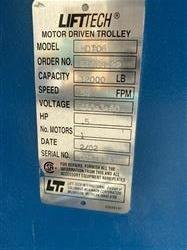 Image 5 Ton SHAW BOX LIFTTECH Wire Rope Hoist and Trolley - 10 from Bid-on-Equipment.com
