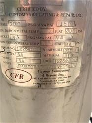 Image 15 Gallon CUSTOM FABRICATIONS Pressure Vessel - Stainless Steel, Rated 300 PSI - 3 from Bid-on-Equipment.com