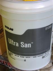 Image Lot of 1300 5-Gallon ECOLAB Ultra San Chlorinated Multi-Use Cleaner Sanitizer - 2 from Bid-on-Equipment.com
