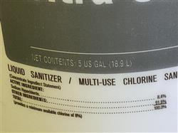Image Lot of 1300 5-Gallon ECOLAB Ultra San Chlorinated Multi-Use Cleaner Sanitizer - 4 from Bid-on-Equipment.com