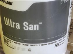 Image Lot of 1300 5-Gallon ECOLAB Ultra San Chlorinated Multi-Use Cleaner Sanitizer - 5 from Bid-on-Equipment.com