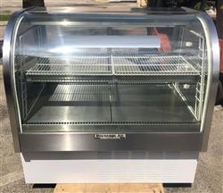 Image 48in BEV AIR Curved Glass Refrigerated Merchandiser Display Case for Food Deli Meat - 1 from Bid-on-Equipment.com