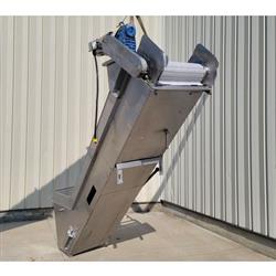 Image 24in Wide Cleated Incline Conveyor - Stainless Steel, Sanitary - 4 from Bid-on-Equipment.com