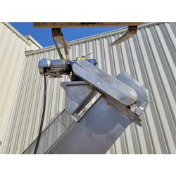 Image 24in Wide Cleated Incline Conveyor - Stainless Steel, Sanitary - 5 from Bid-on-Equipment.com