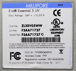 Image MILLIPORE Elix Essential 5 UV Water Purification Unit - 2 from Bid-on-Equipment.com