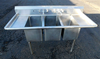 Image Three Bay Sink - Stainless Steel - 1 from Bid-on-Equipment.com