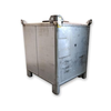 Image 400 Gallon HOOVER IBC Tote Tank with Cover and Valve - Stainless Steel - 2 from Bid-on-Equipment.com
